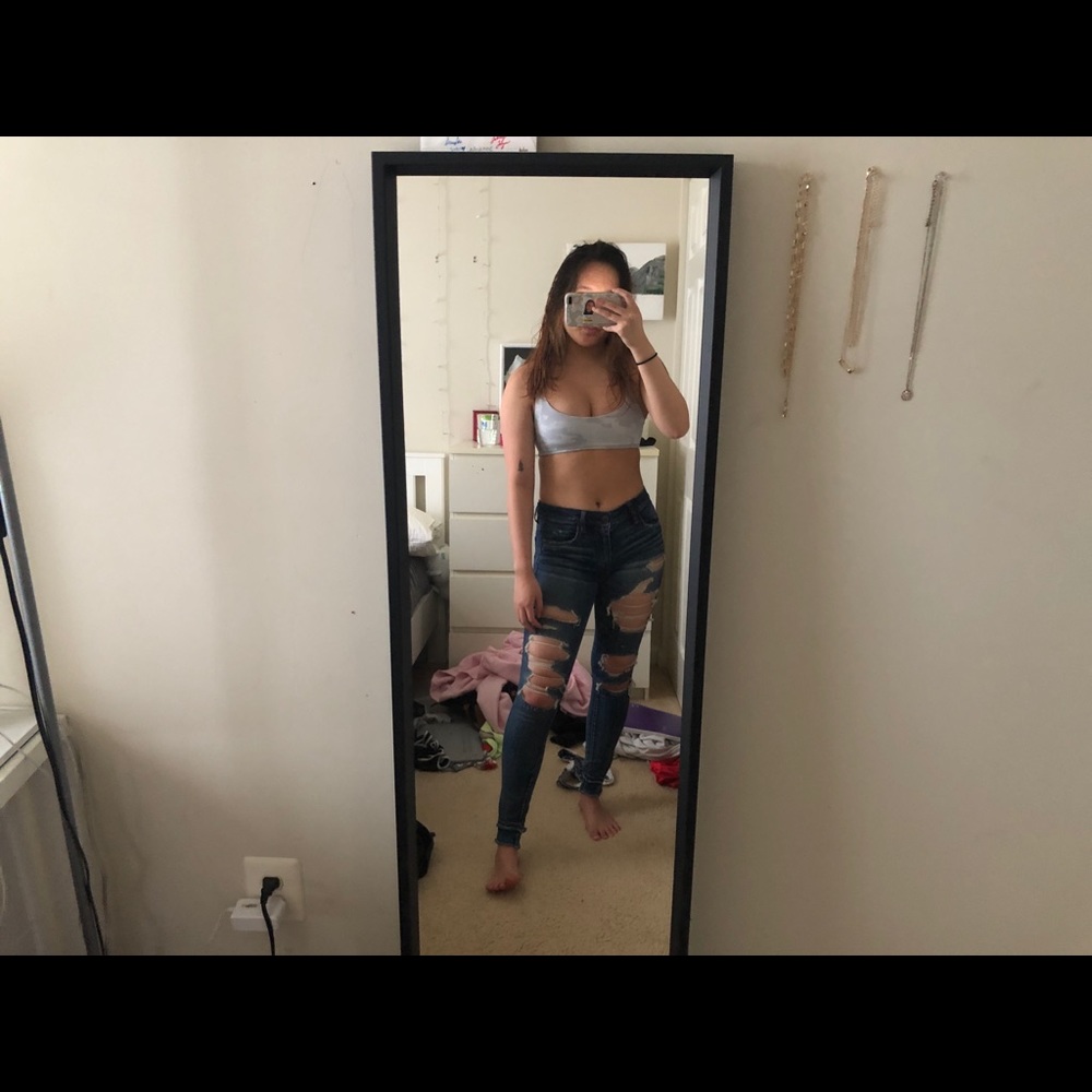 ae super stretch skinny jeans